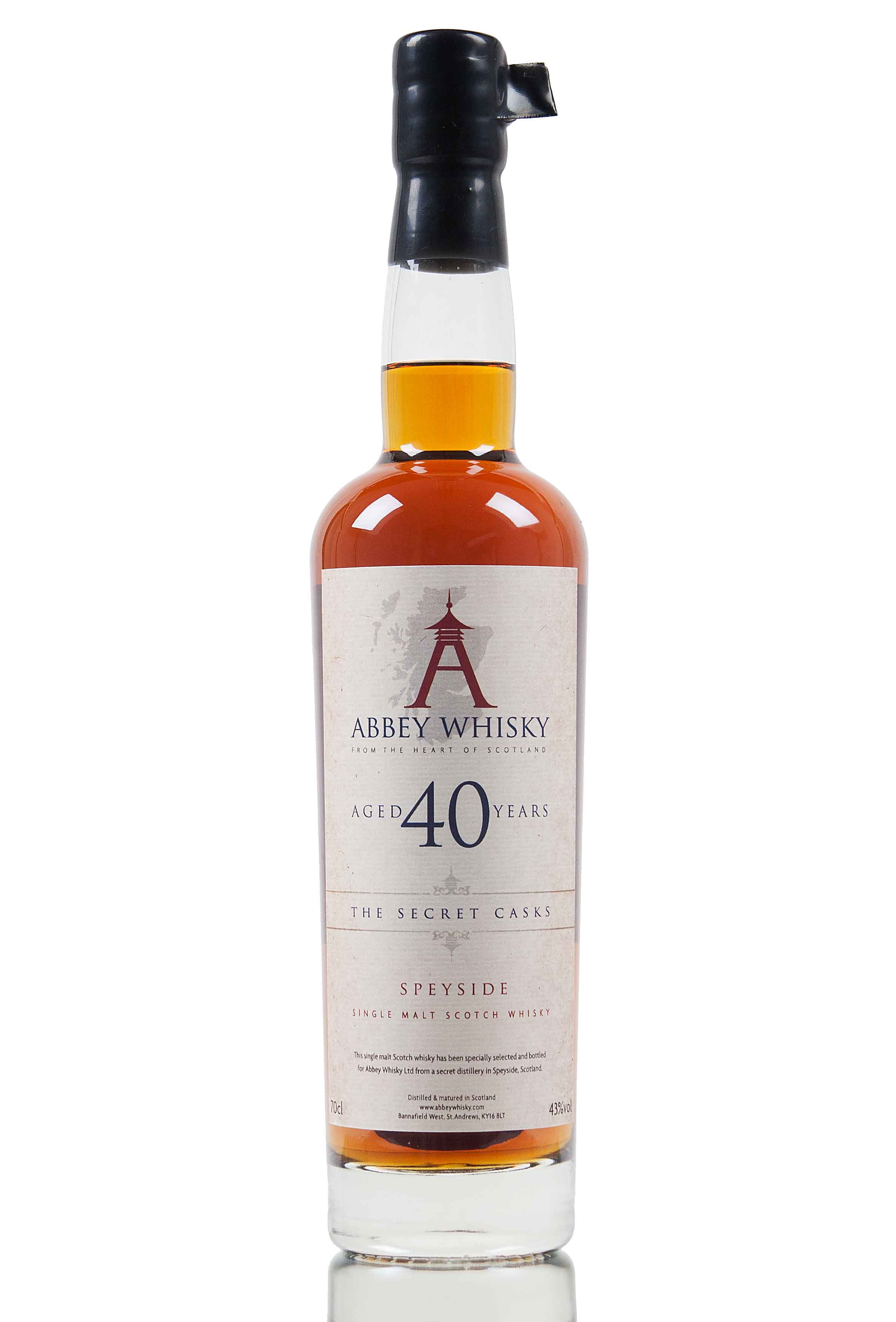 Abbey Whisky 40 Year Old Speyside | The Secret Casks