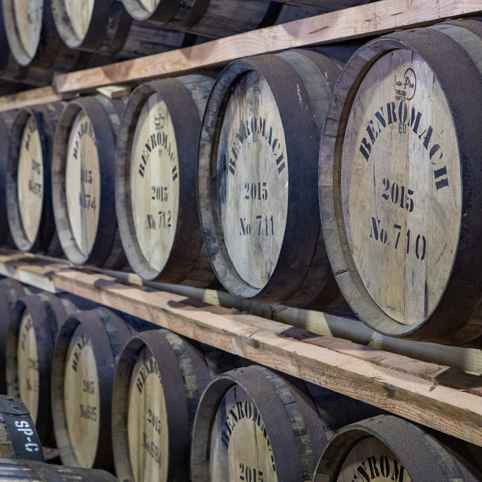 Benromach casks in the warehouse | Abbey Whisky Online