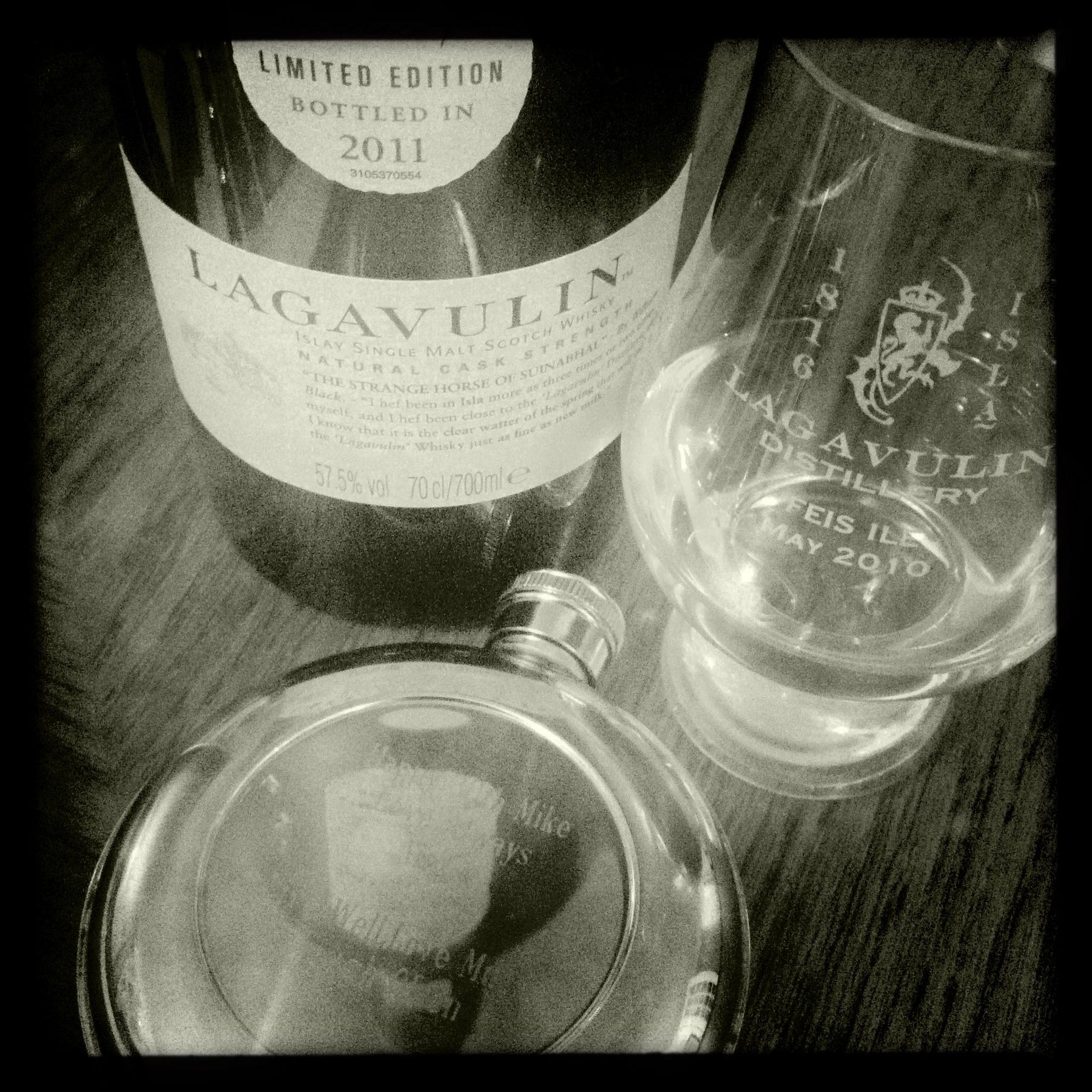 Hip-flask fill complete - Lagavulin 2011 Release / 12 Year Old