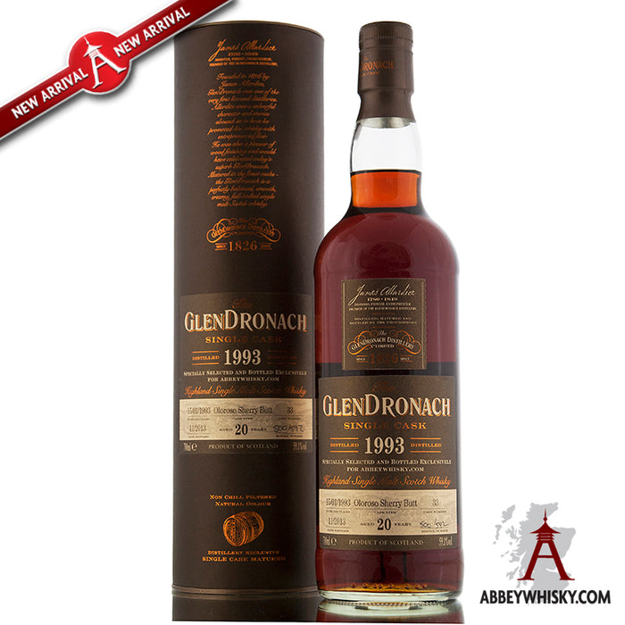 GlenDronach 1993 / 20 Year Old / Single Cask 33 / AW Exclusive