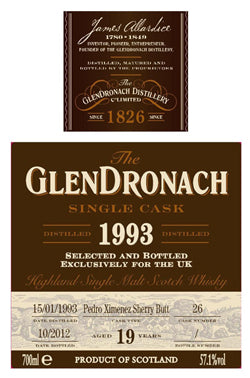 GlenDronach Single Cask 26 / 19 Year Old / UK Exclusive 3rd Release