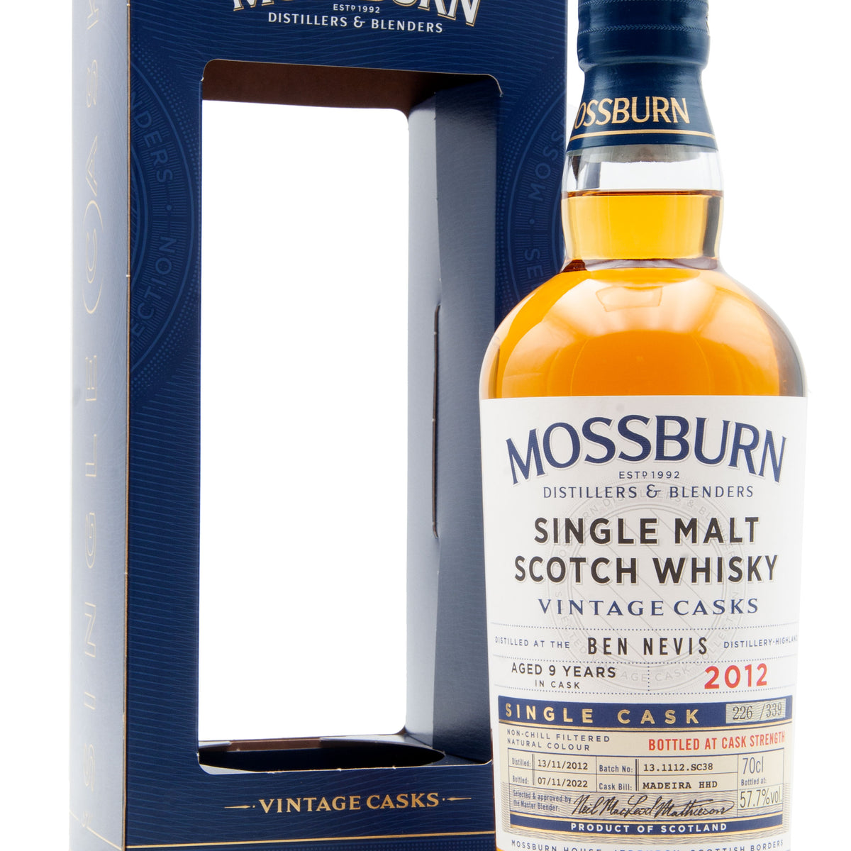 Mossburn Single Cask Ben Nevis 2012 Madeira Finish