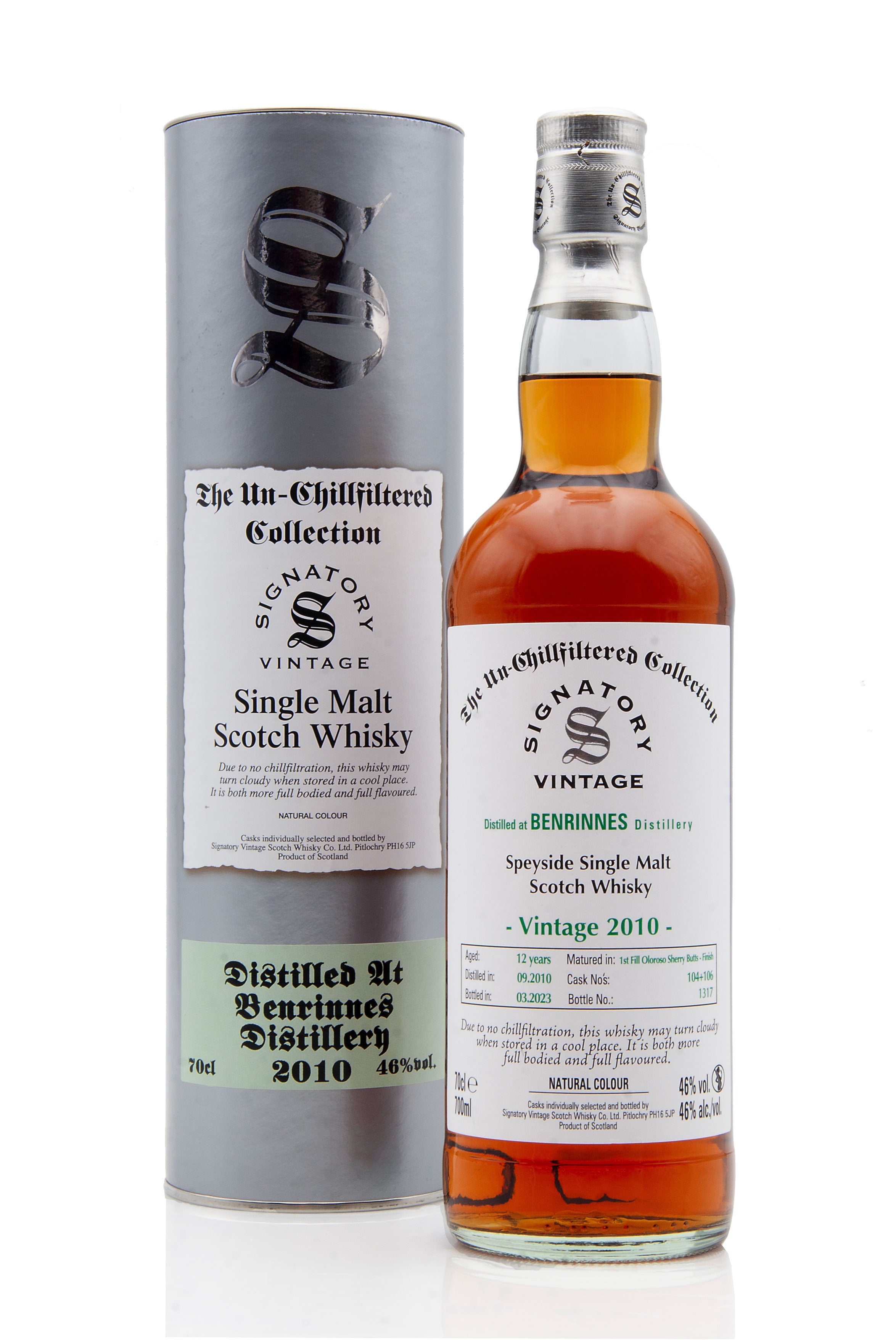 Benrinnes 12 Year Old - 2010 | Signatory The Un-Chillfiltered Collection (Casks 104-106) | Abbey Whisky