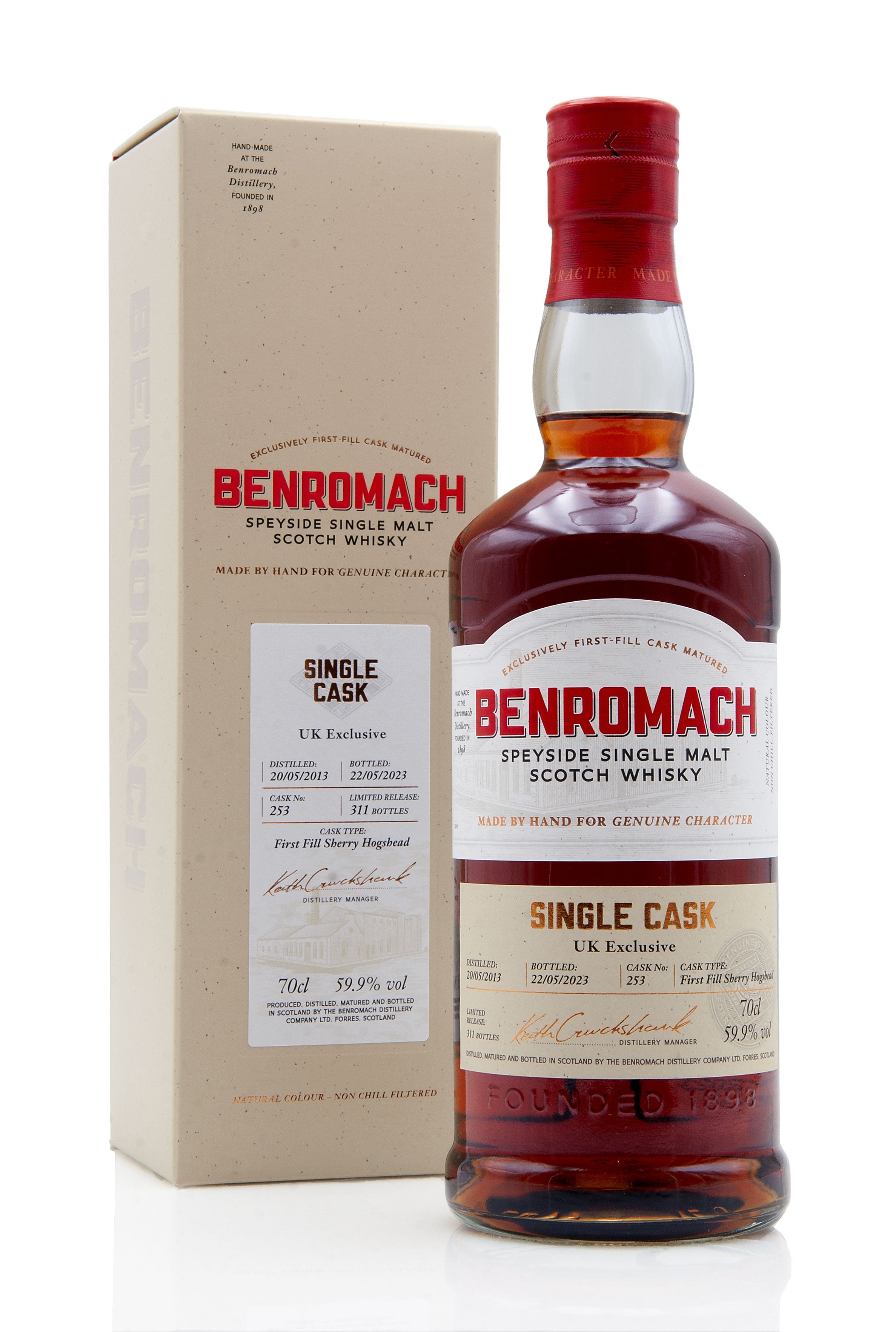 Benromach 10 Year Old - 2013 | 1st Fill Sherry Cask 253 | UK Exclusive | Abbey Whisky Online