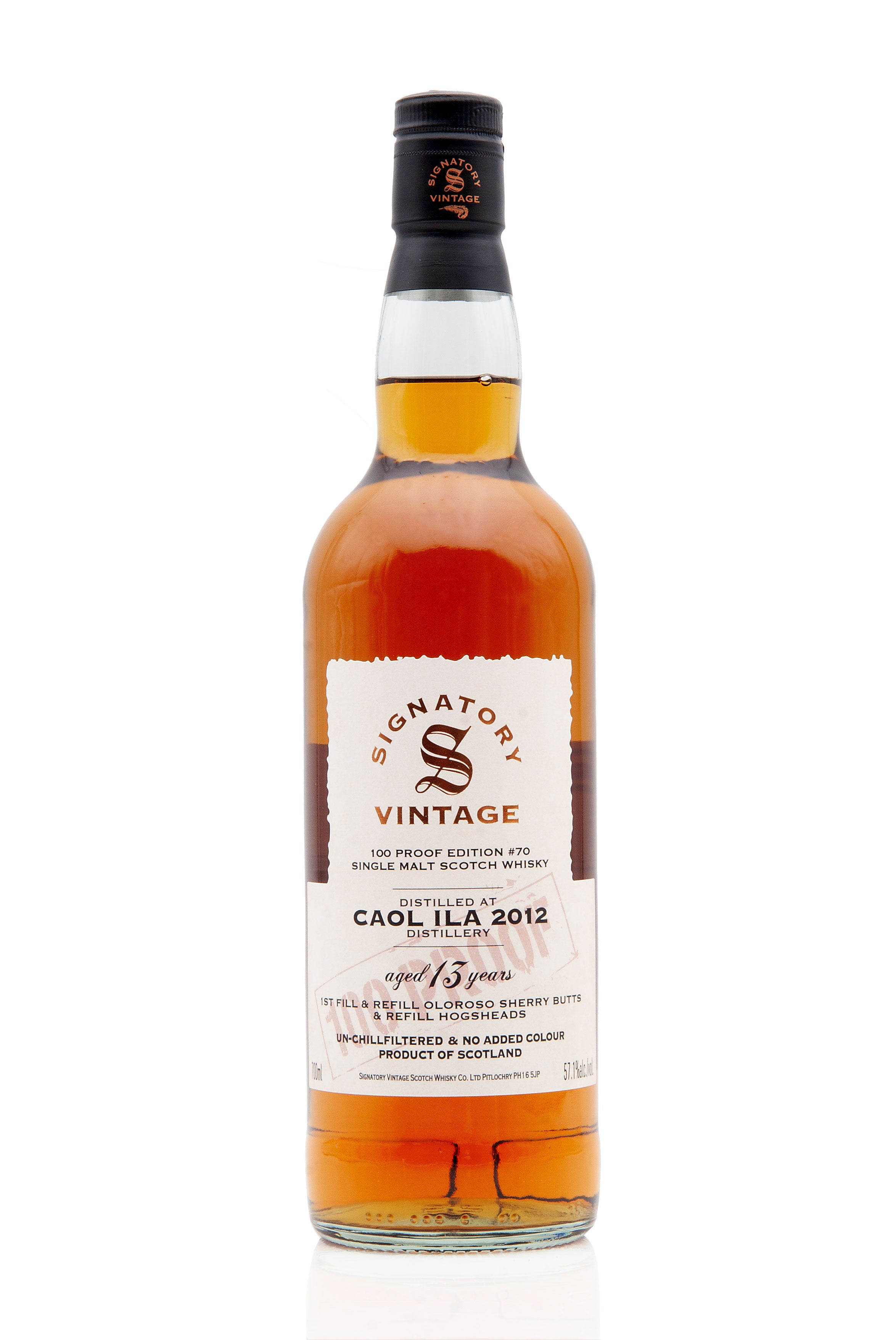 Caol Ila 13 Year Old - 2012 | Signatory 100 Proof #70 | Abbey Whisky
