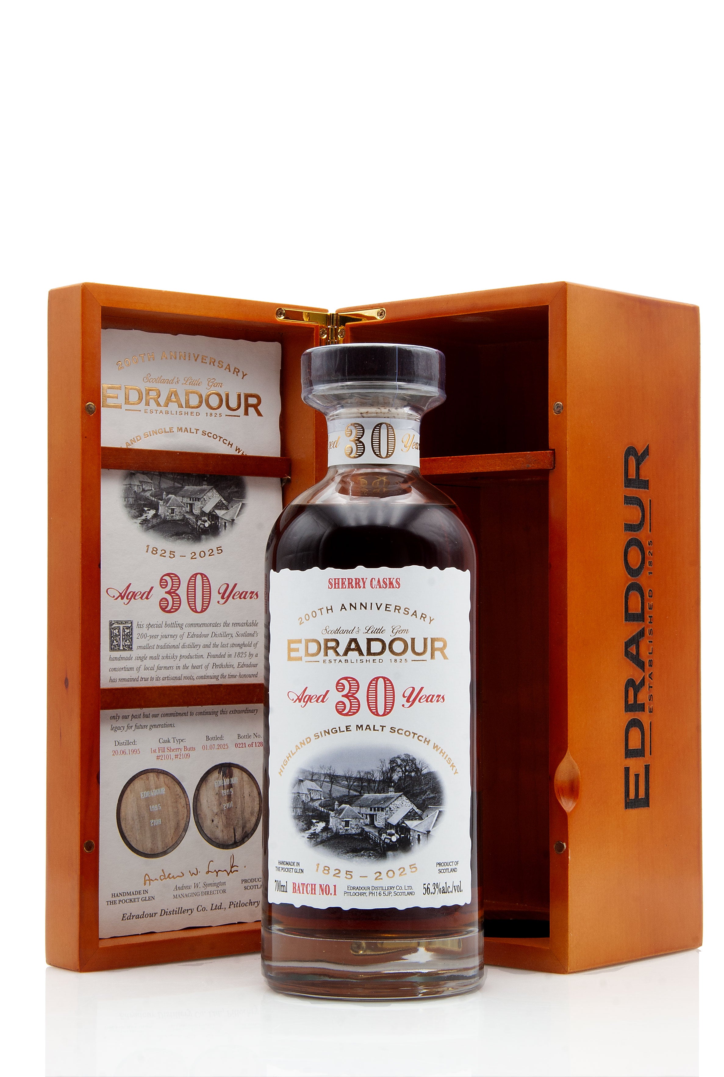 Edradour 30 Year Old - 1995 | Sherry Casks Batch No.1 | 200th Anniversary