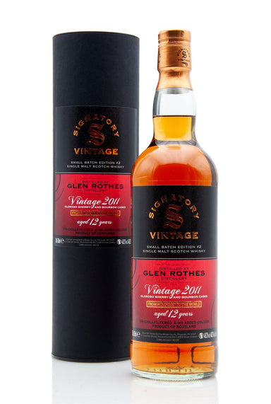 Glenrothes 12 Year Old - 2011 | Small Batch Edition No.2 (Signatory) | Abbey Whisky