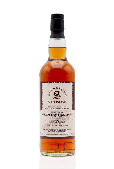 Signatory Vintage 100 Proof Edition Glenrothes 10 Year Old #20