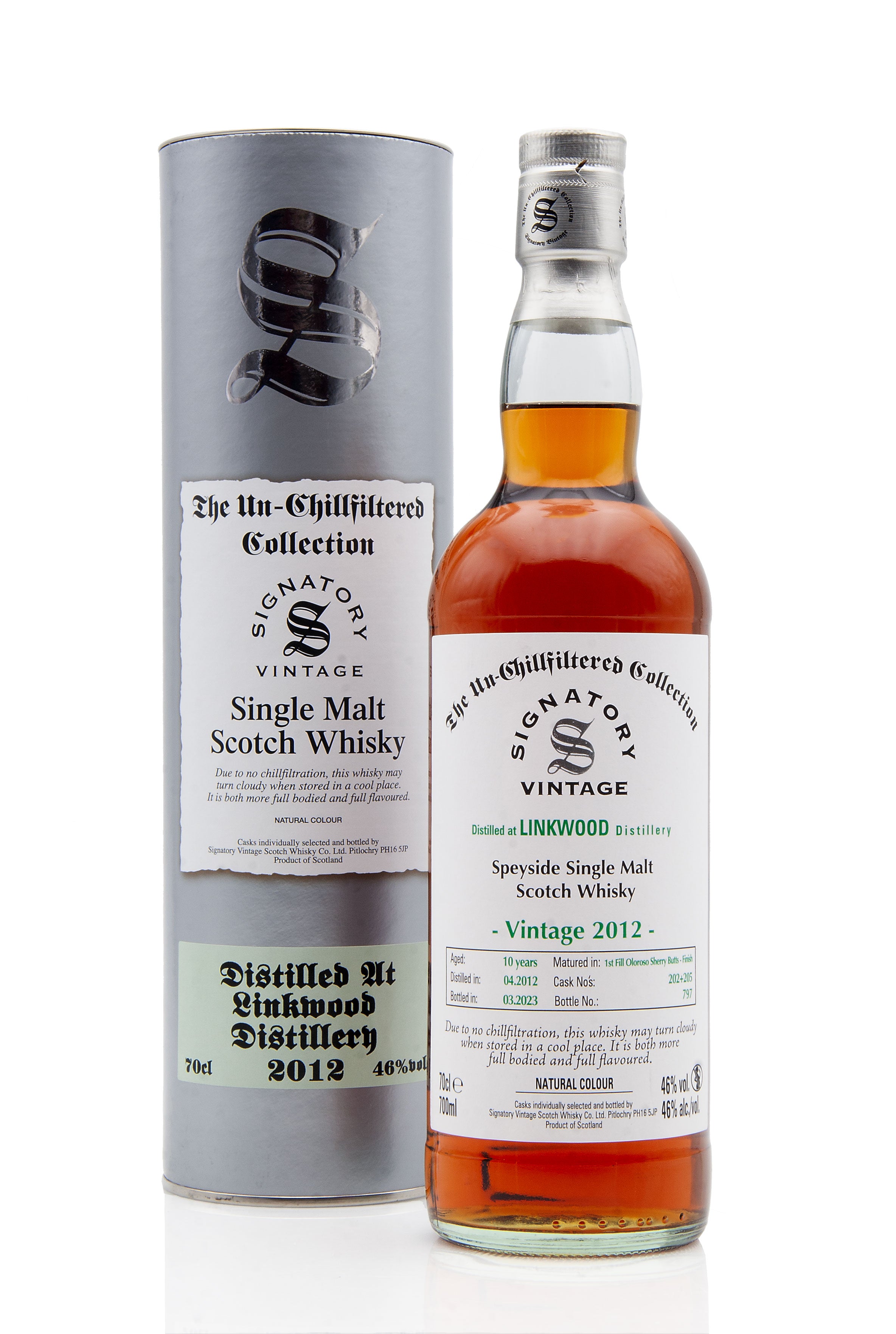Linkwood 10 Year Old - 2012 | Signatory Un-Chillfiltered Collection | Abbey Whisky
