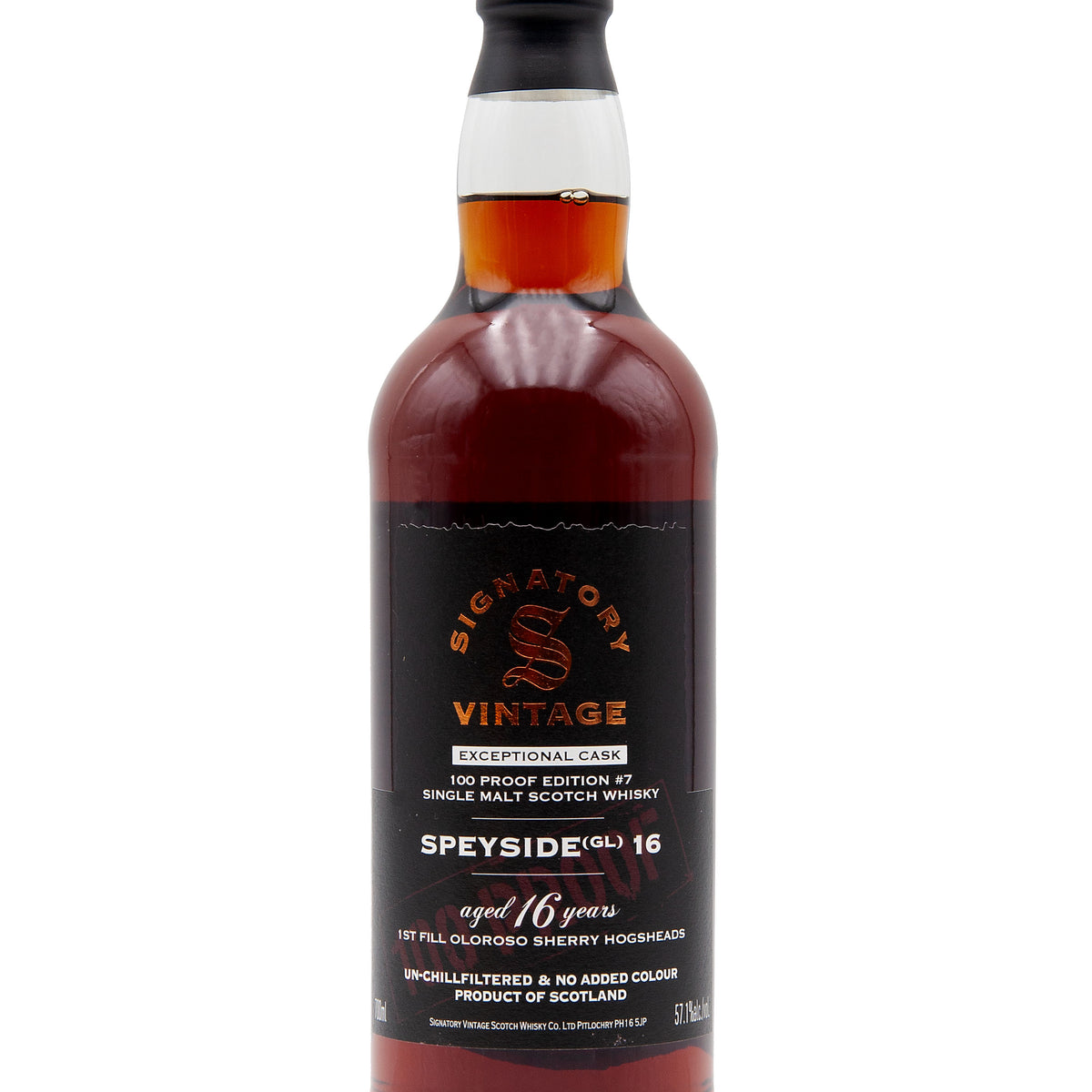 シグナトリー「スペイサイド（GL）16年」100プルーフ ウィスキー_スペイサイド／SIGNATORY VINTAGE 100 PROOF EDITION