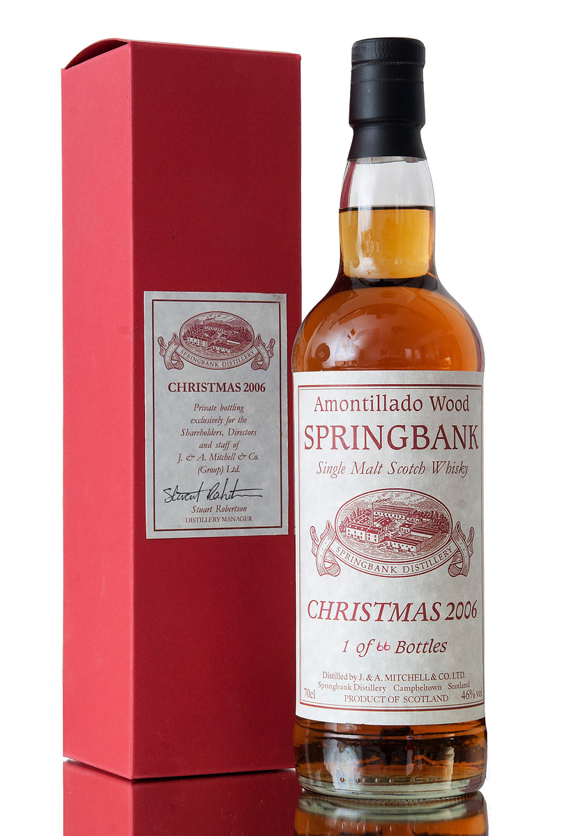 Springbank, Amontillado Cask, Private Bottling, Christmas 2006, 1 of 66 bottles