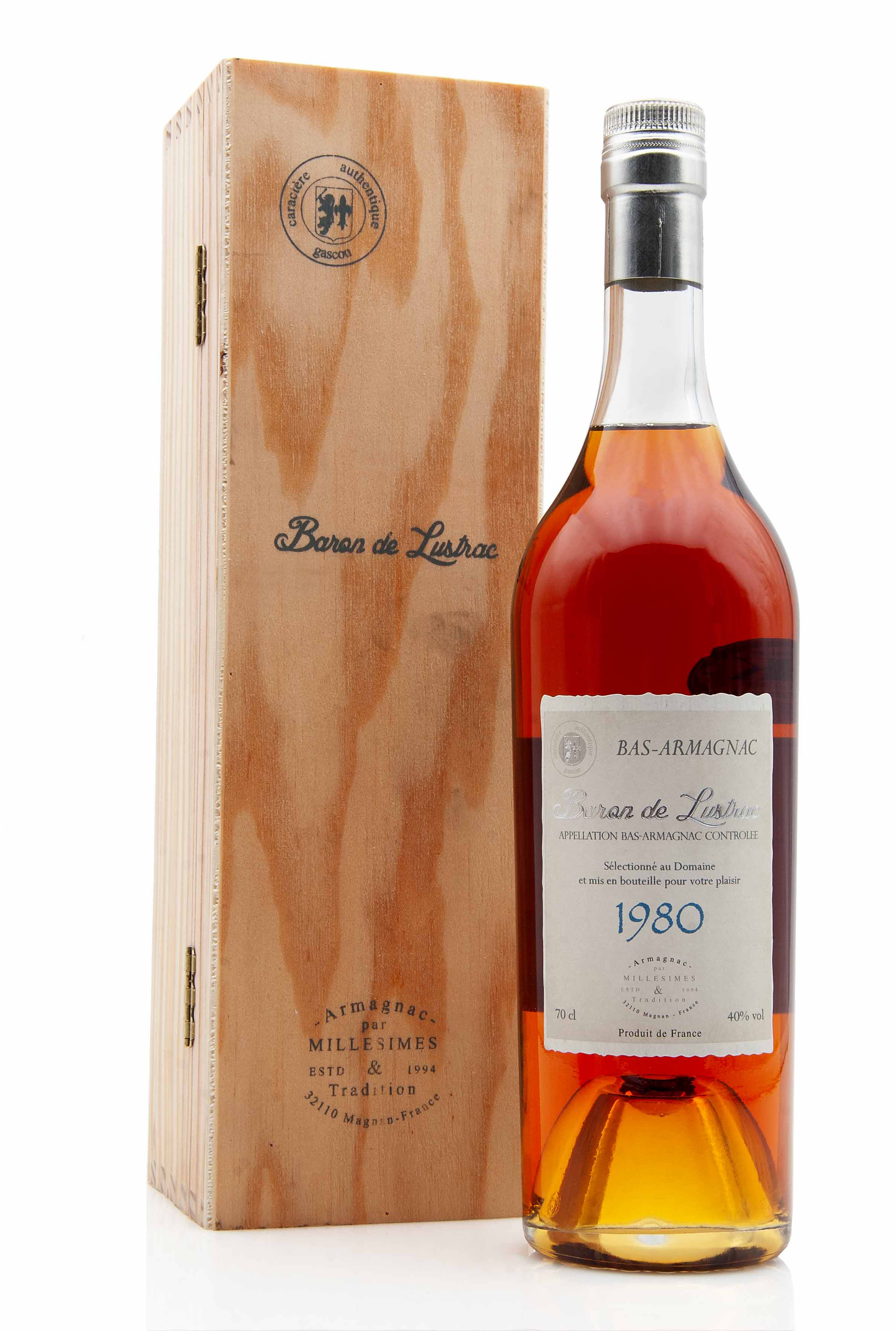 Baron de Lustrac 1980 Vintage Bas Armagnac | Abbey Whisky Online