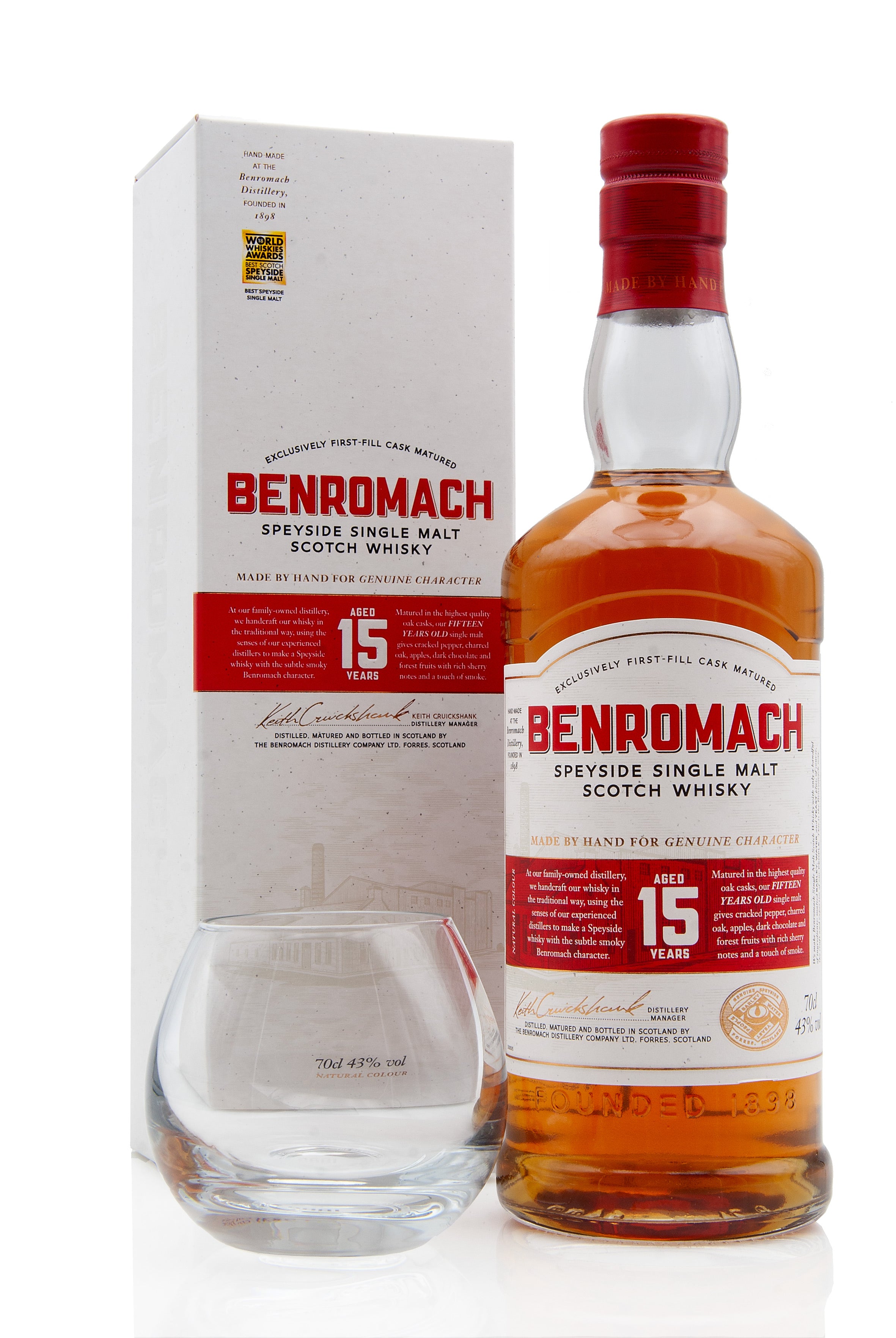 Benromach 15 Year Old + Branded Tasting Glass
