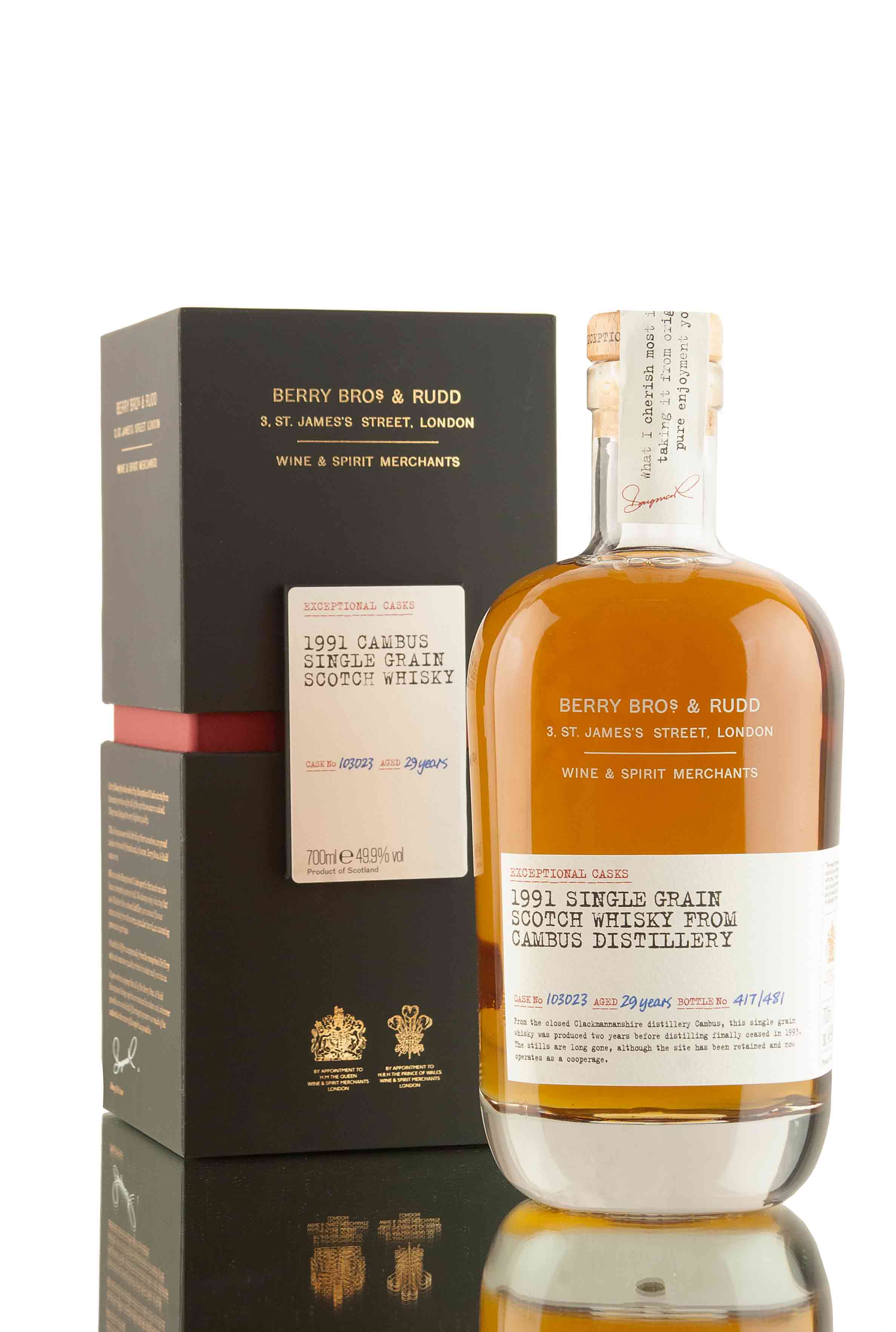 Cambus 29 Year Old - 1991 | Cask #103023 | Exceptional Casks | Abbey Whisky
