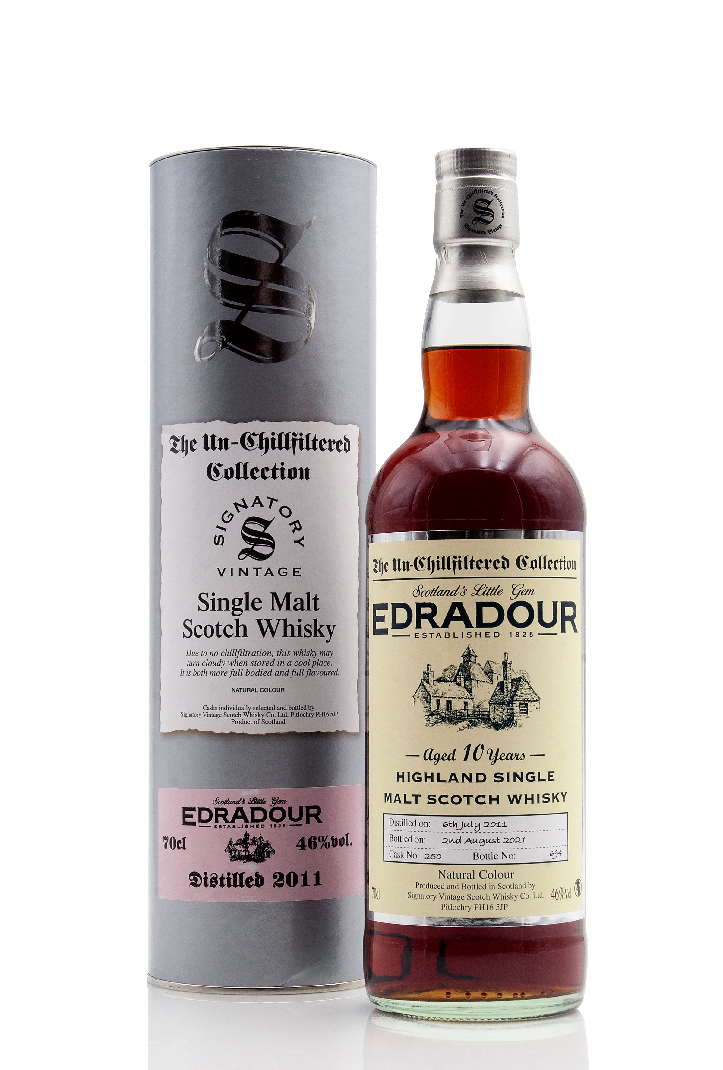 Edradour 10 Year Old - 2011 | Cask 250 | Signatory Un-Chillfiltered Collection | Abbey Whisky