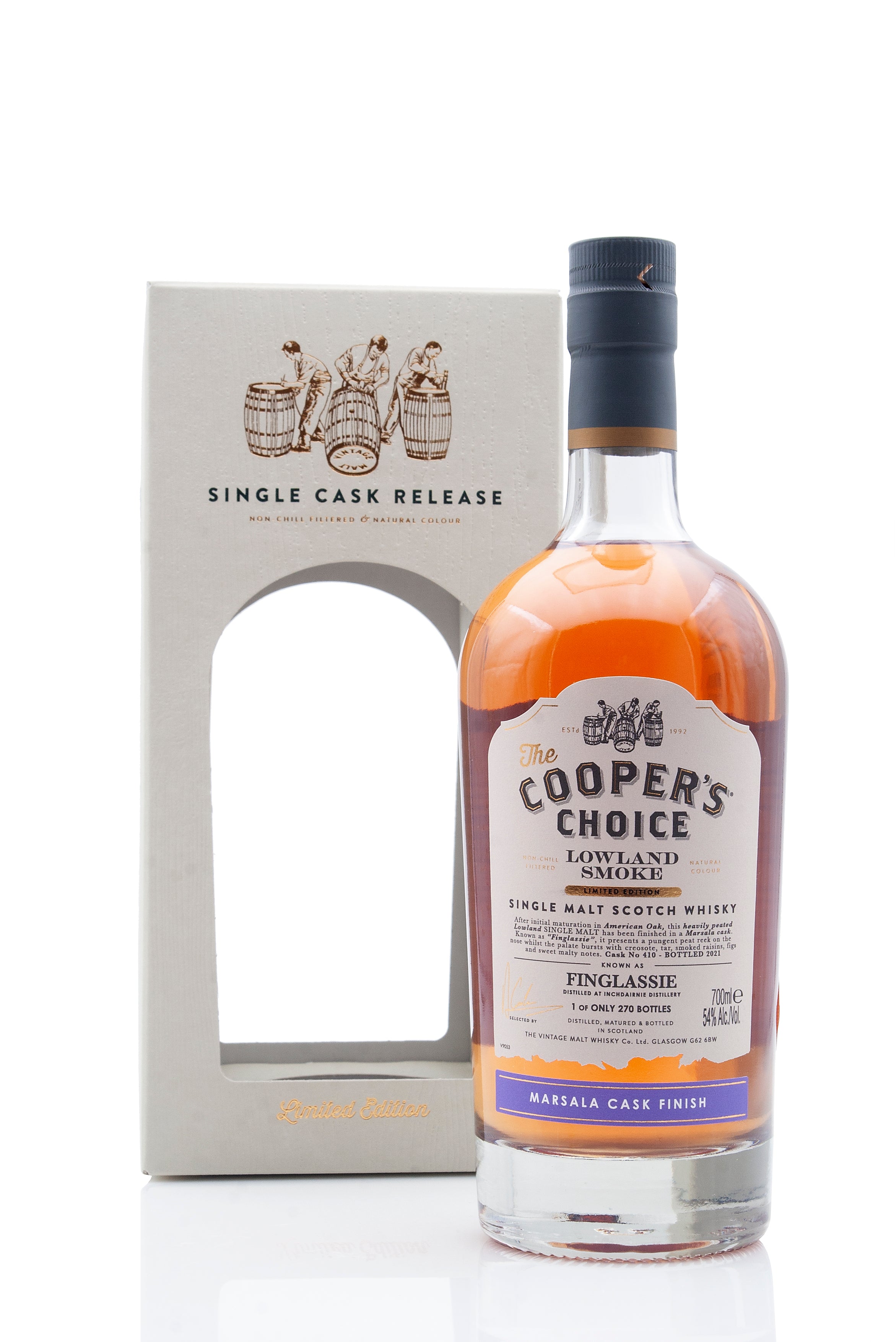 Finglassie Lowland Smoke | Cask 410 | The Cooper's Choice | Abbey Whisky Online