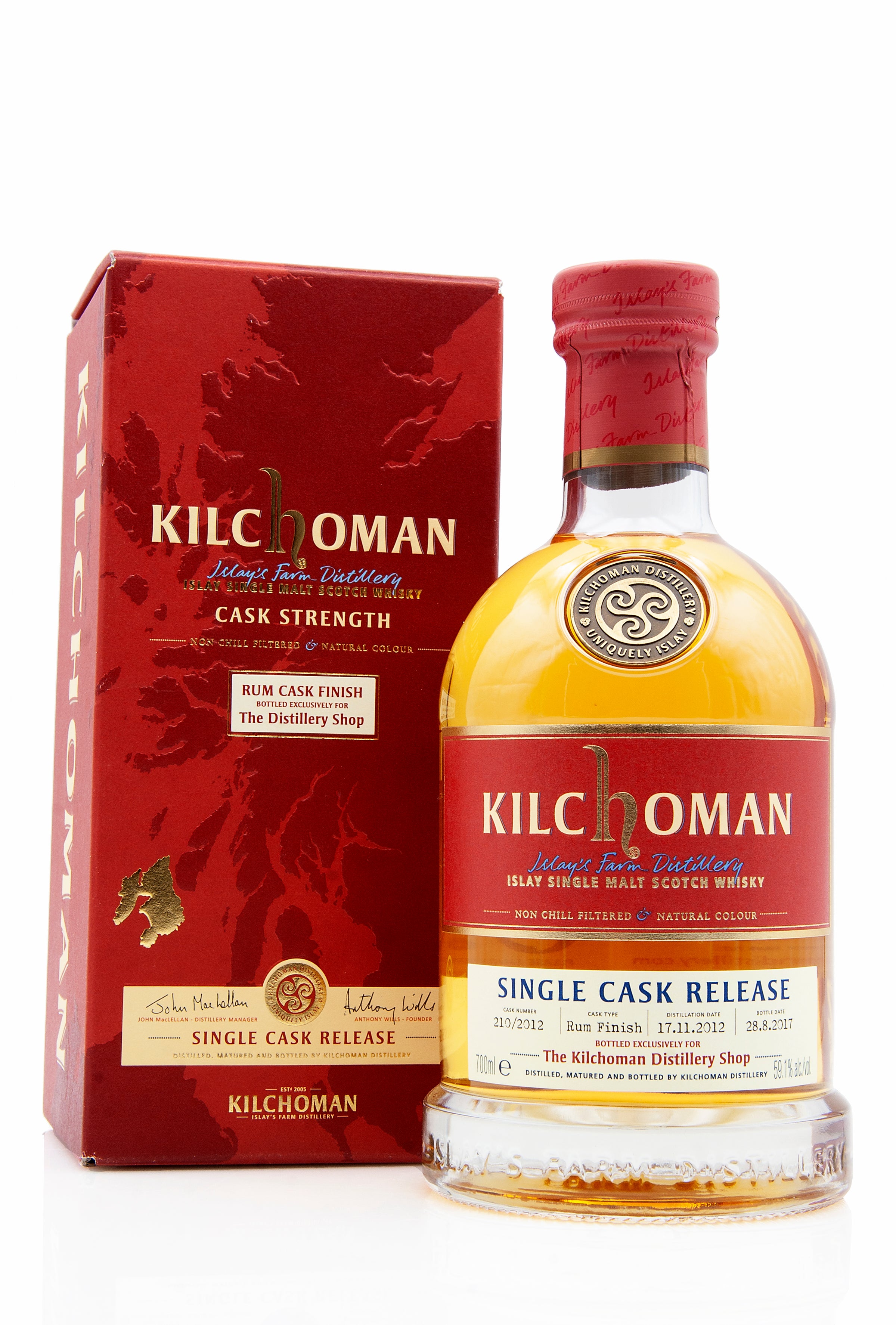 Kilchoman 2012 Vintage | Rum Cask 210/2012 | Distillery Shop Exclusive