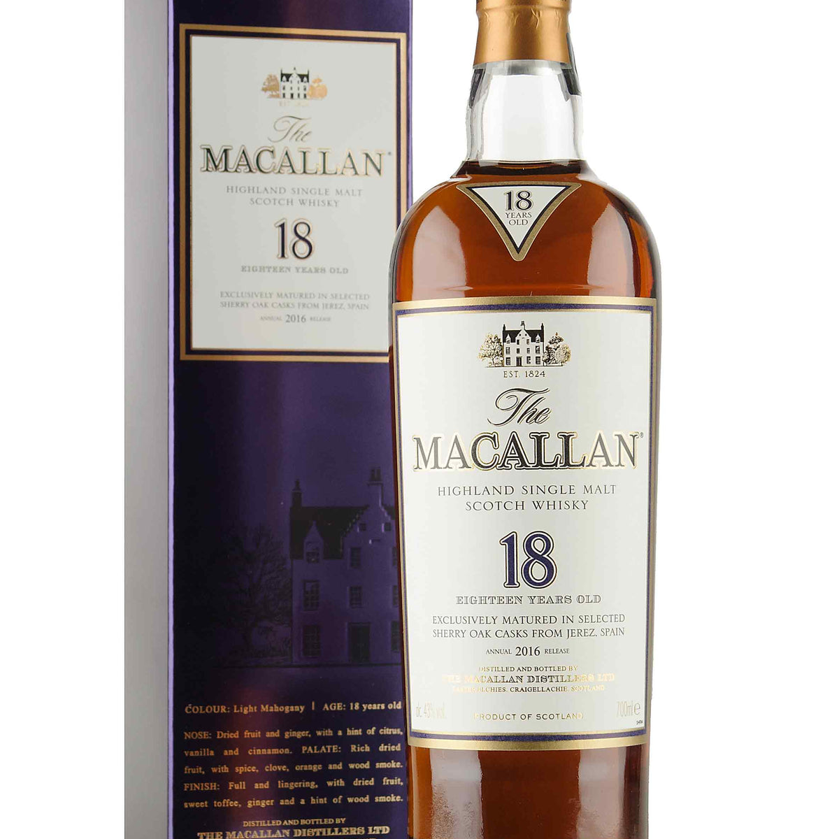 Macallan 18 Year Old Sherry Oak - 2016 Release — Abbey Whisky